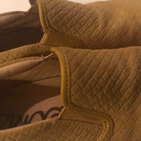 Sam Edelman Suede Woven Slip on Loafers Gold Sz 8. MS1355C - Picture 3 of 8
